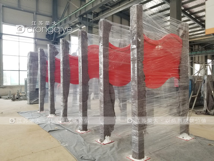 山東中國紅候車亭發貨第二批圖一