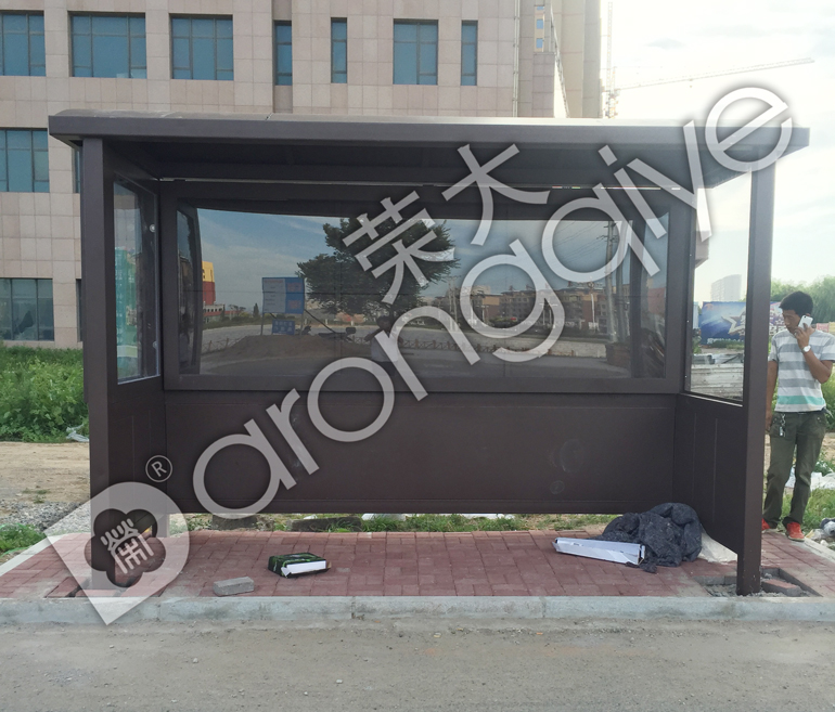 陜西公交候車亭安裝圖